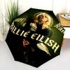 1 PC Automatic Folding Umbrella - Billie Eilish Custom Name Pattern, Portable & Foldable Design with 8 Ribs, Christmas Birthday Gifts