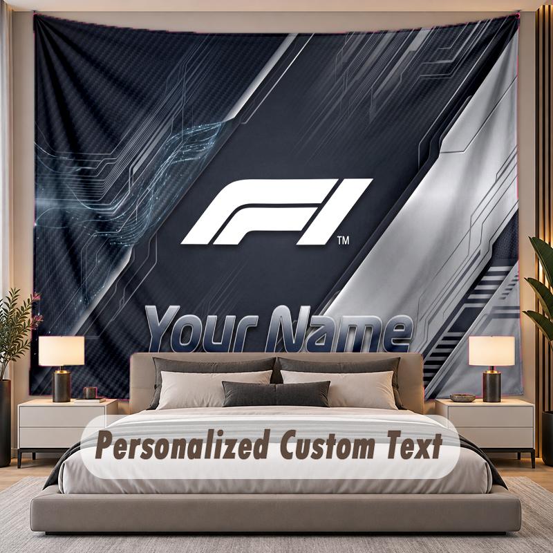 Custom Name Text Tapestry F1 Personalized Polyester Wall Tapestry For Bedroom And Room