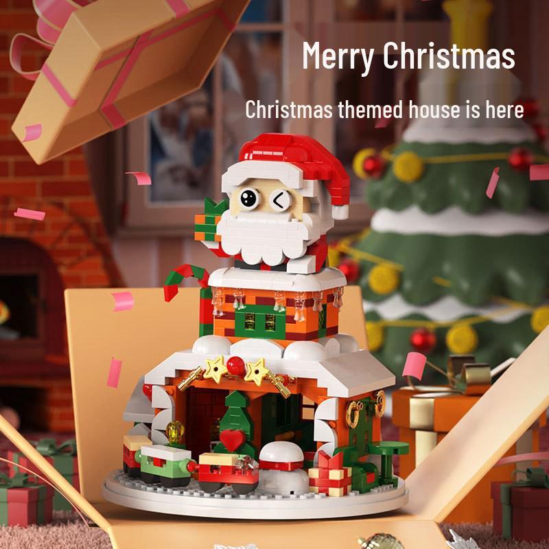 Christmas Building Block Toy for Boys and Girls - Santa Claus, Snowman & Reindeer Compatible with LEGO