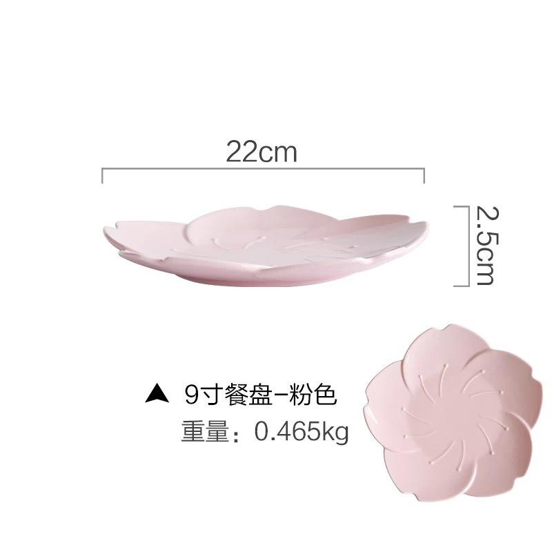 Japonský Gradientný Petal Stolový Riad Západný Keramický Tanier na Jedlo Šálka na Kávu Podšálka Dezertná Pečiaca Miska Súprava Príborov Tanier