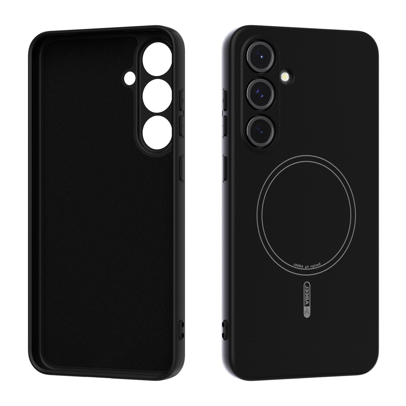 

ABEEL For Samsung Galaxy S24 FE Magnetic Case Skin Touch Liquid Silicone Phone Back Cover
