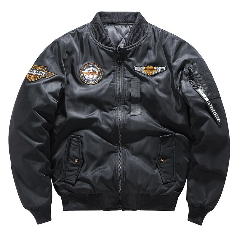 Autumn and Winter Large Size Reversible Cotton Flight Suit Bomber Jacket Cotton Jacket Baseball Uniform Collar Jacket