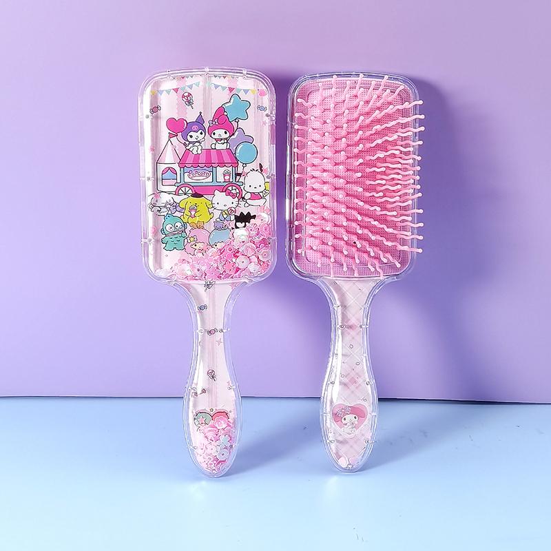Kawaii Sanrio Kuromi Air Cushion Massage Combs My Melody Cinnamoroll Comb Hair Brush Hairdressing Tool Girls Gift