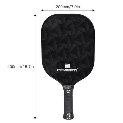 Pickleball Paddle and Ball Set Carbon Fiber Surface Pickle Ball Racket with 2 Balls