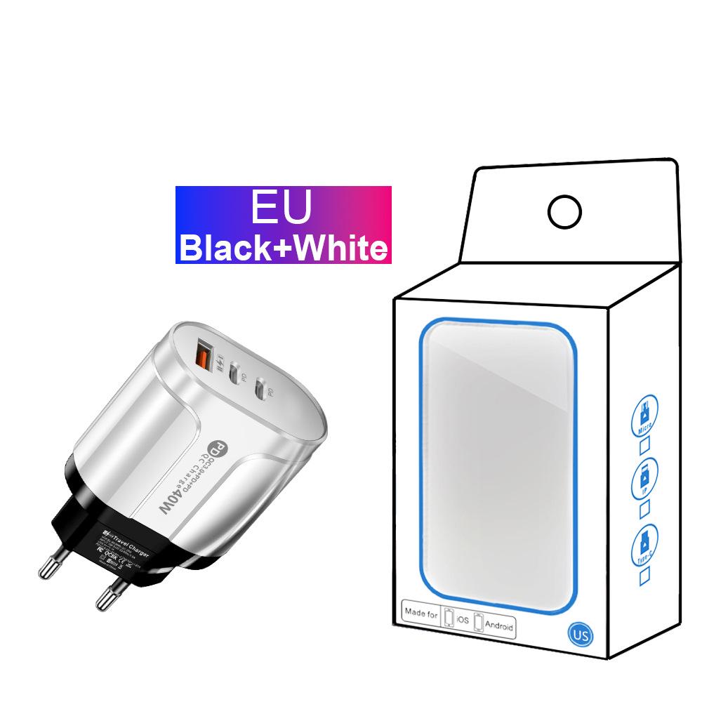 Universelles Netzteil-Ladegerät: Kompatibel mit US-, EU-, UK-, AU-Spezifikationen, verfügt über 1 USB + 2 PD-Anschlüsse