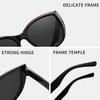Women's Stylish Cat Eye Sunglasses with Glitter Black Frame Brown Lens for Chic Outings