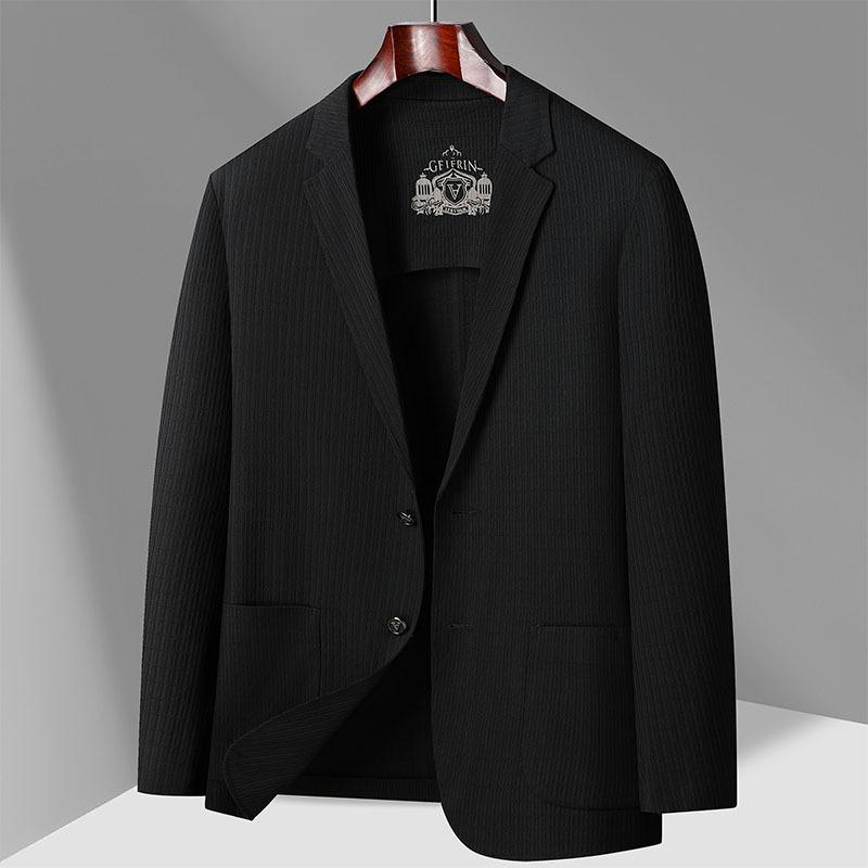 

Тонкий костюм из молочного шелка без подкладки, однослойный, весенне-летний, для мужчин, облегающий, солнцезащитный, повседневный, однотонный костюм 4XL