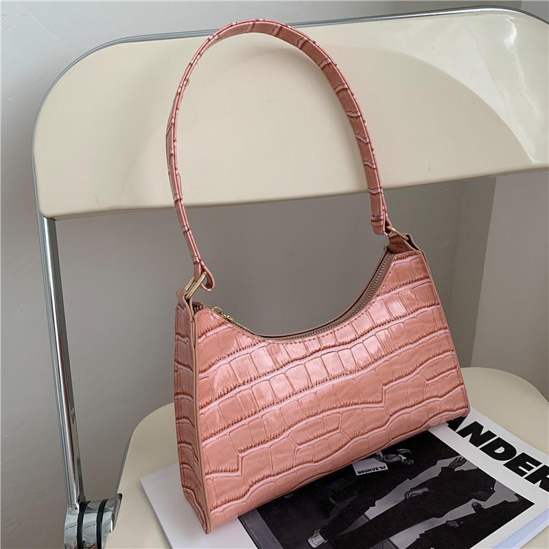 Einkaufstasche Retro Casual Damen Totes Schultertaschen Damen Leder Einfarbig Kette Handtasche für Frauen