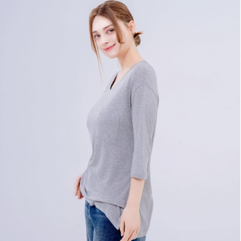 Elua Loose FiT Basic T shirT Gray