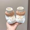 Thickened Velvet Baby Girl Princess Shoe Socks, Non-Slip, 0-12 Months, Ideal for Autumn/Winter