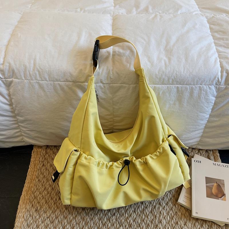 New Nylon Solid Zipper Large Capacity Casual Tote Bag 2026 Hot Sale Sweet Versatile Bags Daily Commute Versatile Crossbody Bags