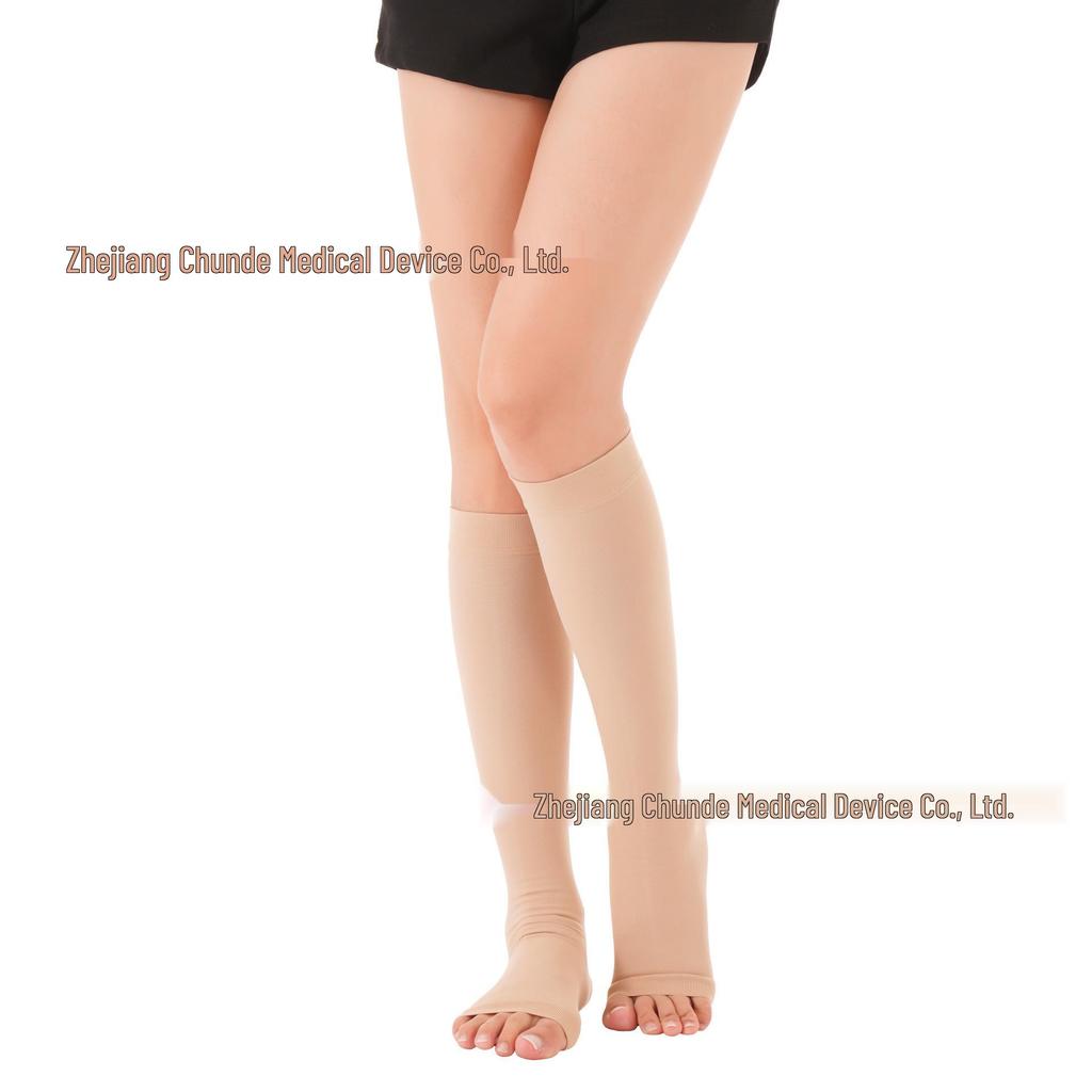 Mid-Calf Compression Socks for Varicose Veins - Elastic Support and Anti-Varicose Calf Sleeves