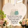 Heart-shaped Sea Glass Friendship Keepsake Pendant Hangable Christmas Tree Ceramic Love Heart Ornament For Window Wall