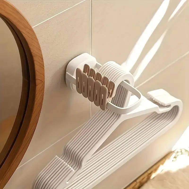 1PCS Clothes Hanger Storage Artifact Foldable Bathroom Balcony Wall-mounted Clothes Hanger Storage Rack Multi-function Storage Rack