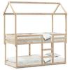 VidaXL Bunk Bed with Roof 80x200 Cm Solid Pine Wood, Bed, Bed Frame, Loft Bed, Bedroom Furniture, Slatted Base, 3282121