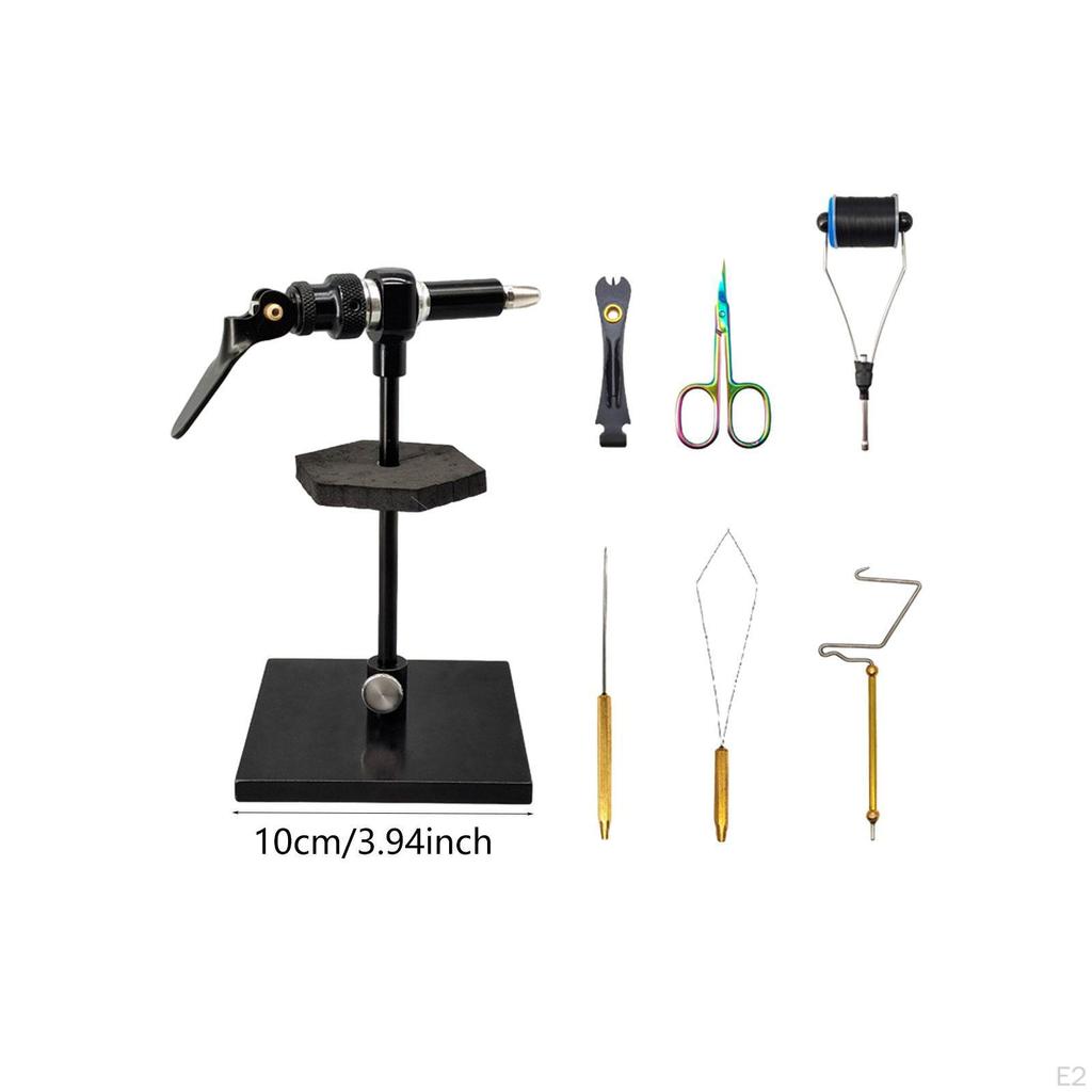 Rotary Flying Fishing Tying Vise Set Universal Design Portable for Lure Making Accessories 360°