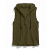 Men's Linen Sleeveless Hooded Button Vest - Lightweight Loose Fit Beach Hawaiian Summer Top for Casual Wear