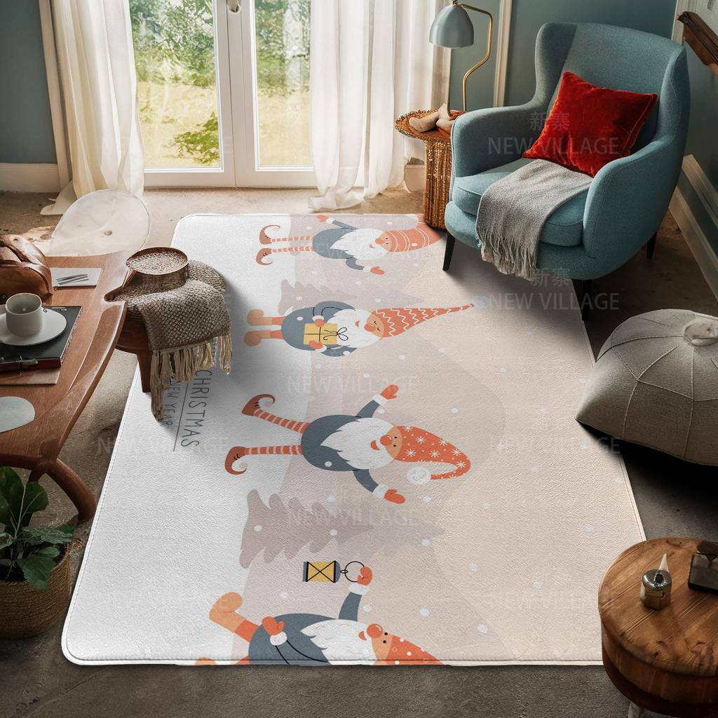 House Entrance Carpet Home Door Mat Living Room Bath Foot Bathroom Non-slip Water Absorption Rugs Bath Merry Christmas Winter