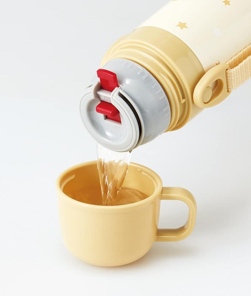 Skater Water Bottle 2WAY Direct Drinking Cup Type Little Bear Bear Beige 350ml 420ml Drinking Stainless Steel Kids Small Capacity Girls SKDC3