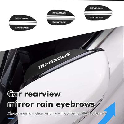 Car Rearview Mirror Rain Eyebrow Protector Stickers Accessories Stickers For Sportage Rio Ceed Niro Stonic Proceed