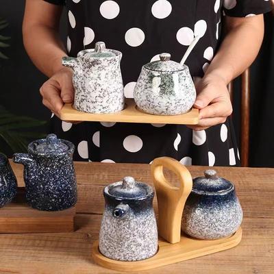 Dispenser Giapponese in Ceramica per Salsa di Soia e Olio – Bottiglia Vintage per Aceto per Condimenti da Cucina e Utensili da Cucina