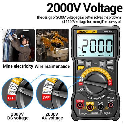Handheld Digital Tester Meter Test Current Circuit Capacitance Accurately Measures