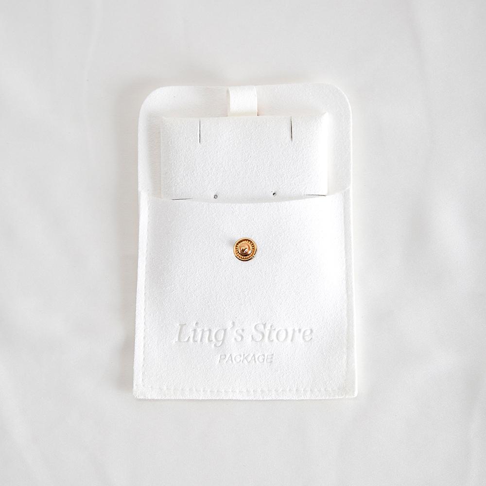 20/50/100Sets Custom Logo 8x8cm Jewelry Microfiber Snap Bag Insert 6x6cm Paper Cards for Earring Stud Necklace Storage Organizer