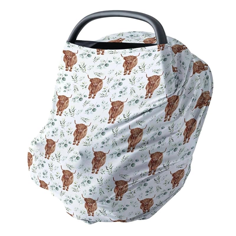 HawSkgFub Mallard Duck Hunting 5-in-1 Car Seat Cover for Baby Boy Girl Gift, Blue Wild Animal Hunter Reed Privacy Breastfeeding Nursing Cover, One size