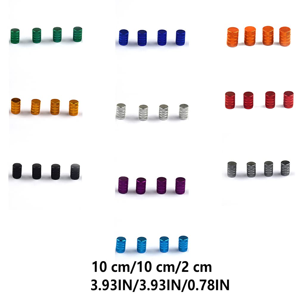 Yiooskl Krytka ventilku pneumatiky Krytka vzduchu na kolo Náhradní korekční tvarovka 4 ks, Šedá