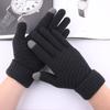 Warm Touch Screen Gloves for Autumn and Winter Men's and Women's Thick Velvet Gloves Anti Cold Jacquard Gloves Knitted Gloves