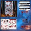 Halloween window sticker red hand black and white skull glass sticker transparent pvc glue-free static sticker decoration