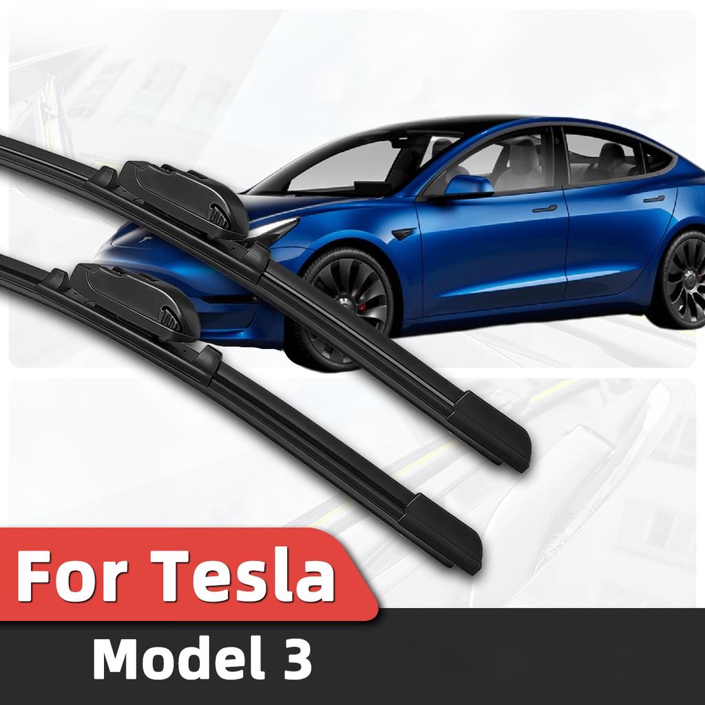 2 Pezzi Spazzole Tergicristallo Anteriori Adatte per Tesla Model 3 2019-2026 Auto Silenziose Pulizia Fluida Ricambi Automobilistici