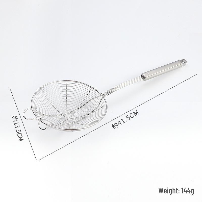Large 304 Stainless Steel Skimmer for Dumplings, Hot Pot, Noodles, and Oil Frying.