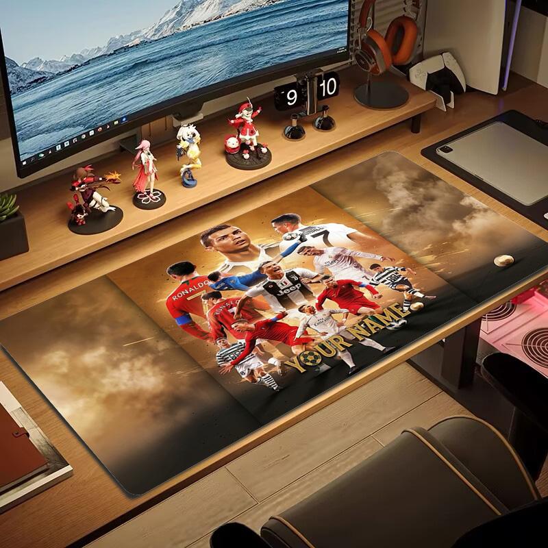 Cr7 Custom Name Large Size Mouse Pad Large Gaming Table Cushion Nonslip Laptop Tablet Big Mousepad Xxl Mat Mini Pc Playmat With Lock Edge Custom Name 