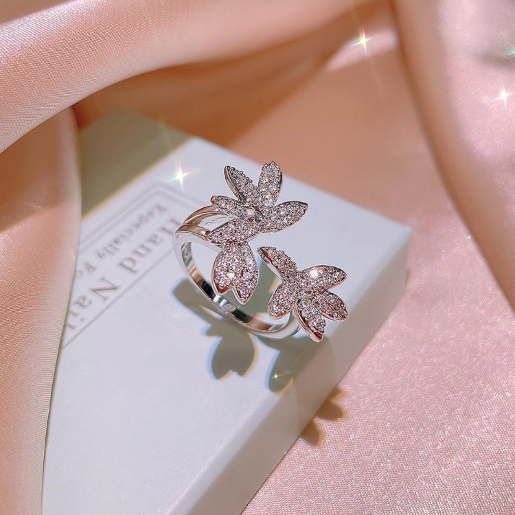 

Корейский Модный Темперамент Циркон Цветок Кольцо Женская Мода Простой Индивидуальность Открывающееся Кольцо Кольцо No. 10