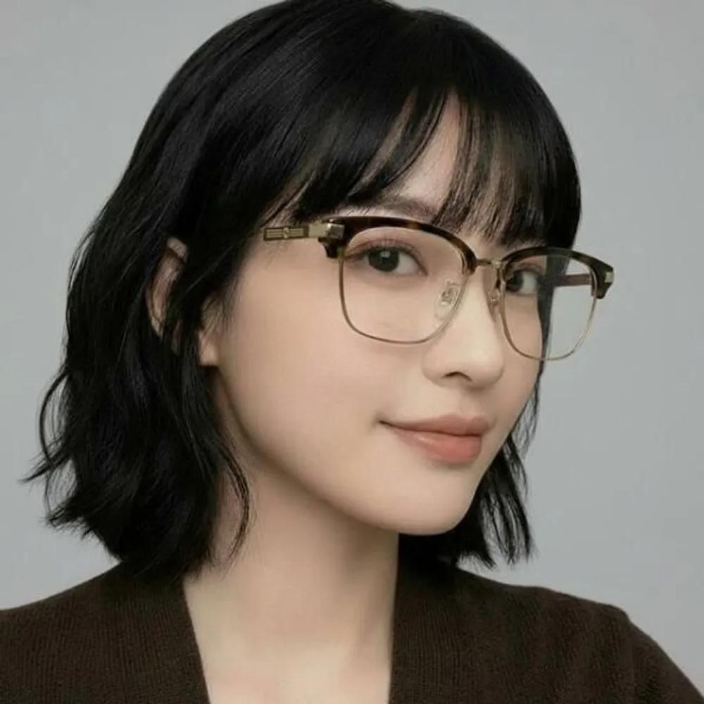 Gucci Eyeglass Frames GG1439OK 002 Havana Square