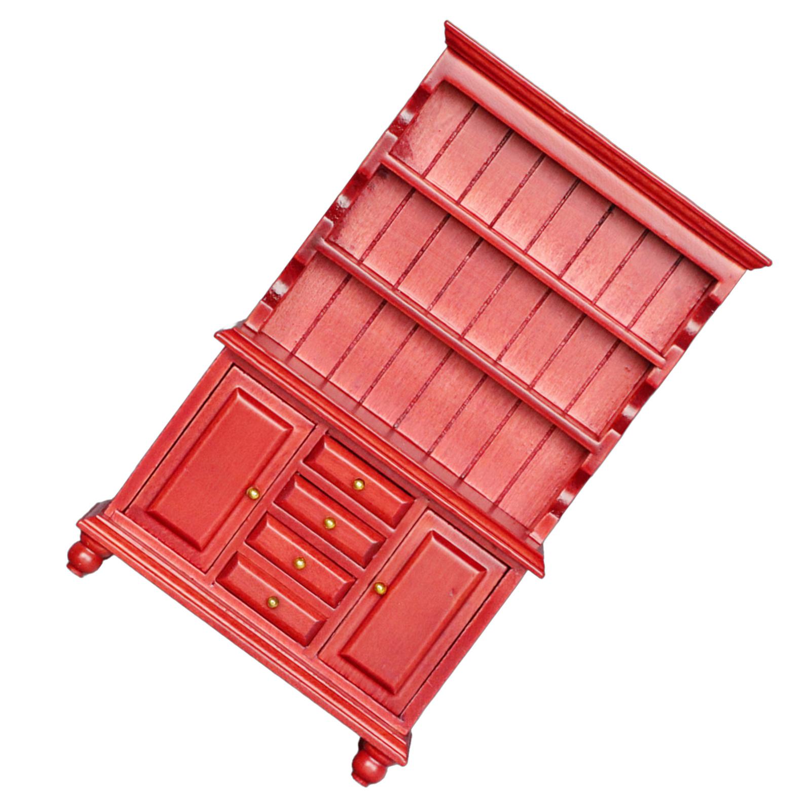 

Миниатюрный Прочный Деревянный Книжный Шкаф Масштаб 1 12 Мебель для Кукольных Домиков Трехъярусный Шкаф Аксессуар для Игры в Притворство Игрушка 2