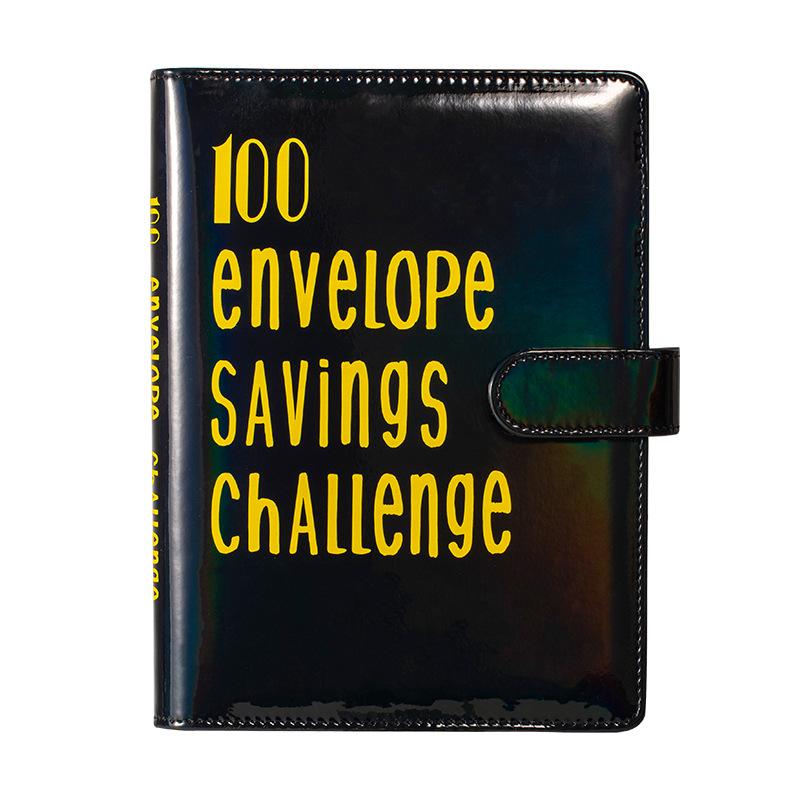Cross-Border Exclusive Savings Challenge Loose-Leaf Notebook with 1-100 Cash Envelope Card Film