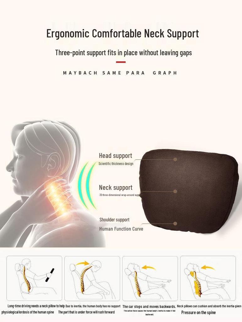 Mercedes-Benz Maybach Car Headrest & Lumbar Support Pillow Pair