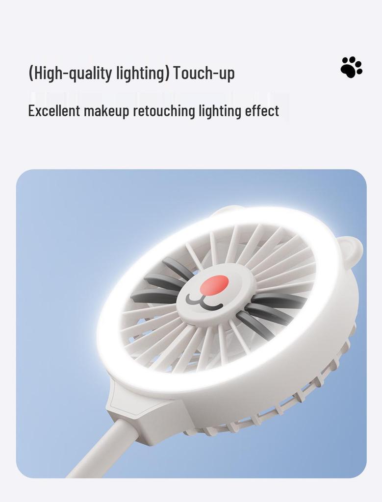 2026 Compact Foldable Handheld Fill Light Fan - Portable Outdoor Mini Fan Gift for Students