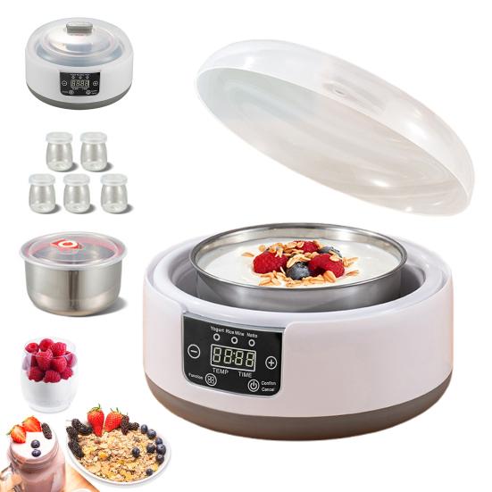 Elektryczna maszyna do produkcji jogurtu z regulacją temperatury i czasu 1,2 l wielofunkcyjna maszyna do produkcji jogurtu automatyczna maszyna do produkcji jogurtu