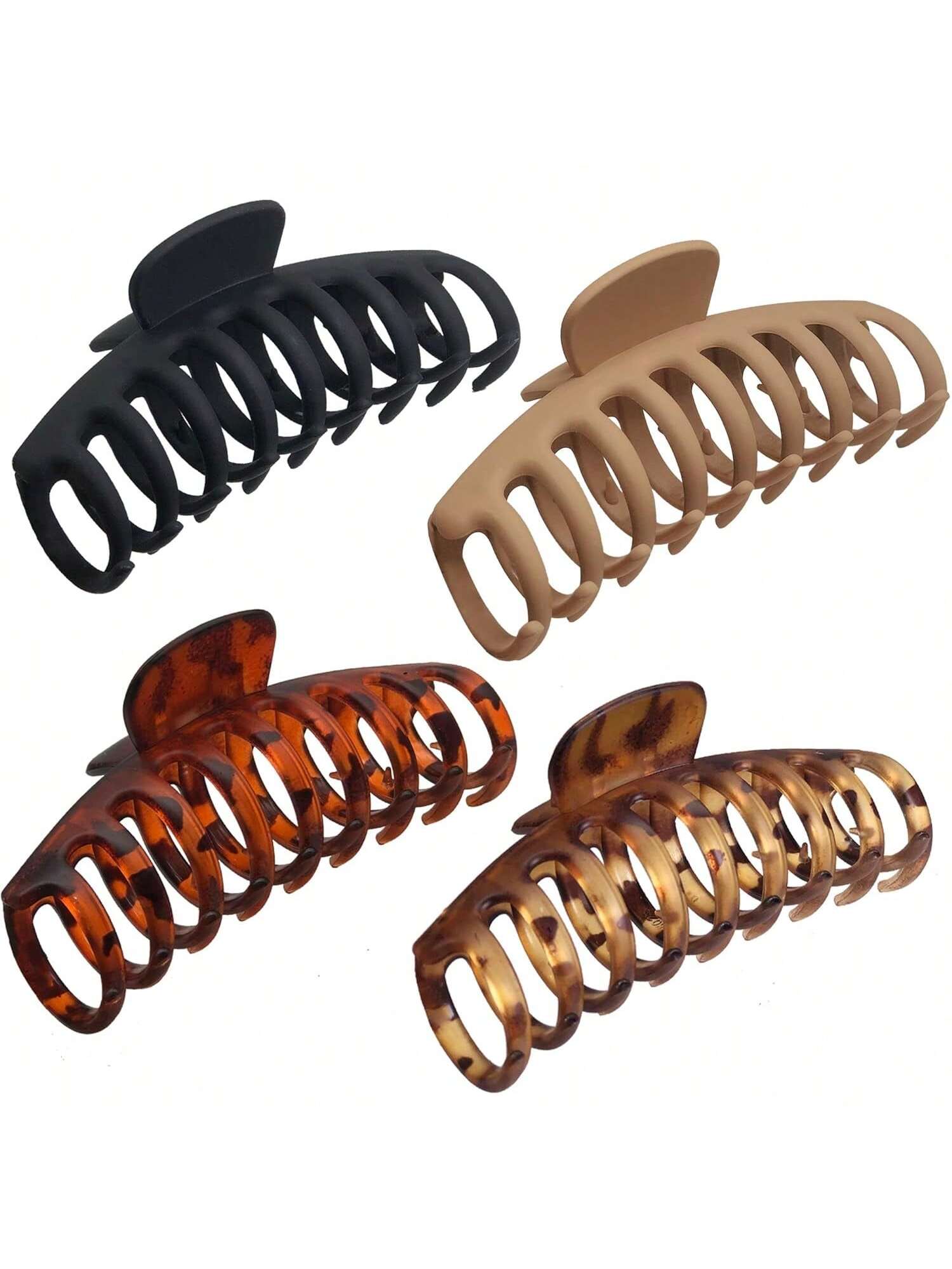 

4PCS women s multi-color resin flower simple and fashionable French elegant hair clip