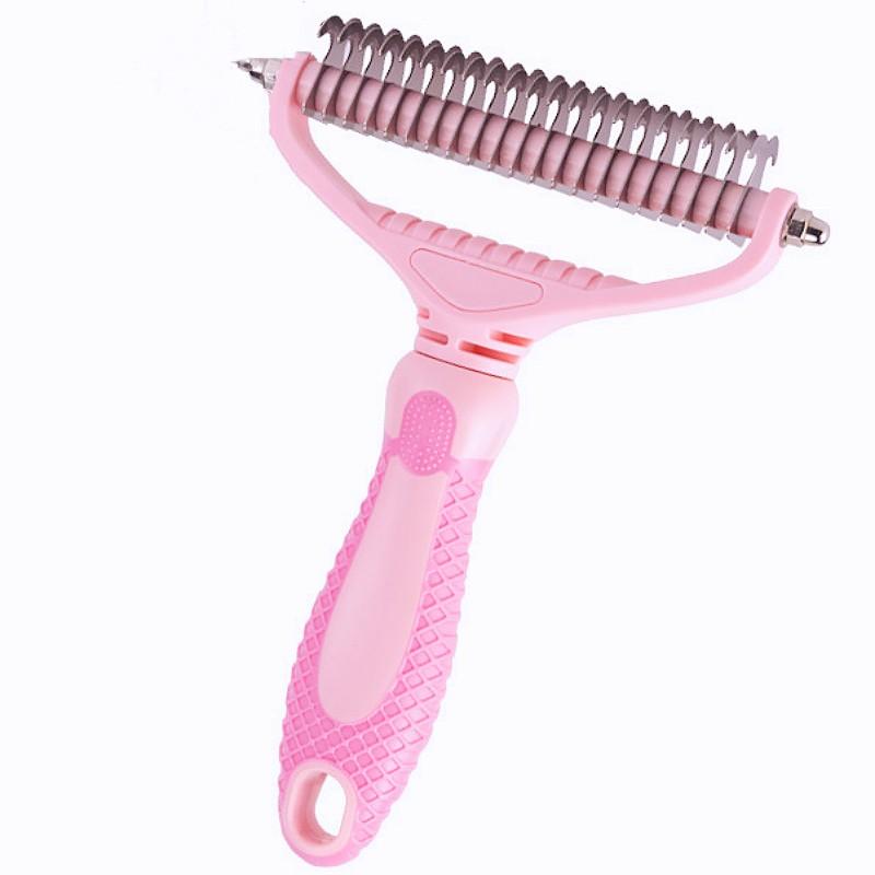 Dog Comb Knife Dog Brush Pet Hair Remover Stainless Steel Combs for Dogs Hair Knot Cleaning Pet Grooming Brush Dogs Knife Comb