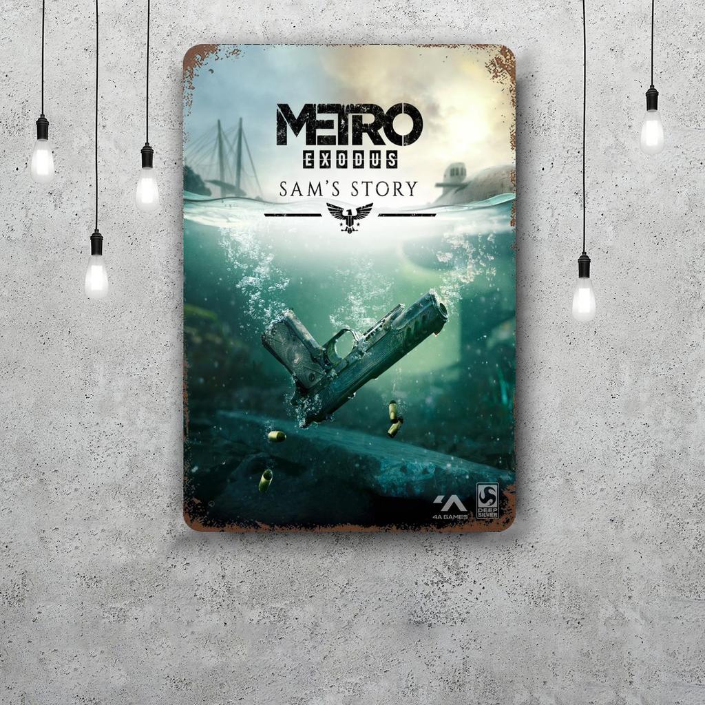 Metro Exodus Plaques Métalliques décoration murale Vieilles Plaques en Fer Blanc Capitaine Affiche Métallique Décor pour Bar Pub Club Décoration Murale