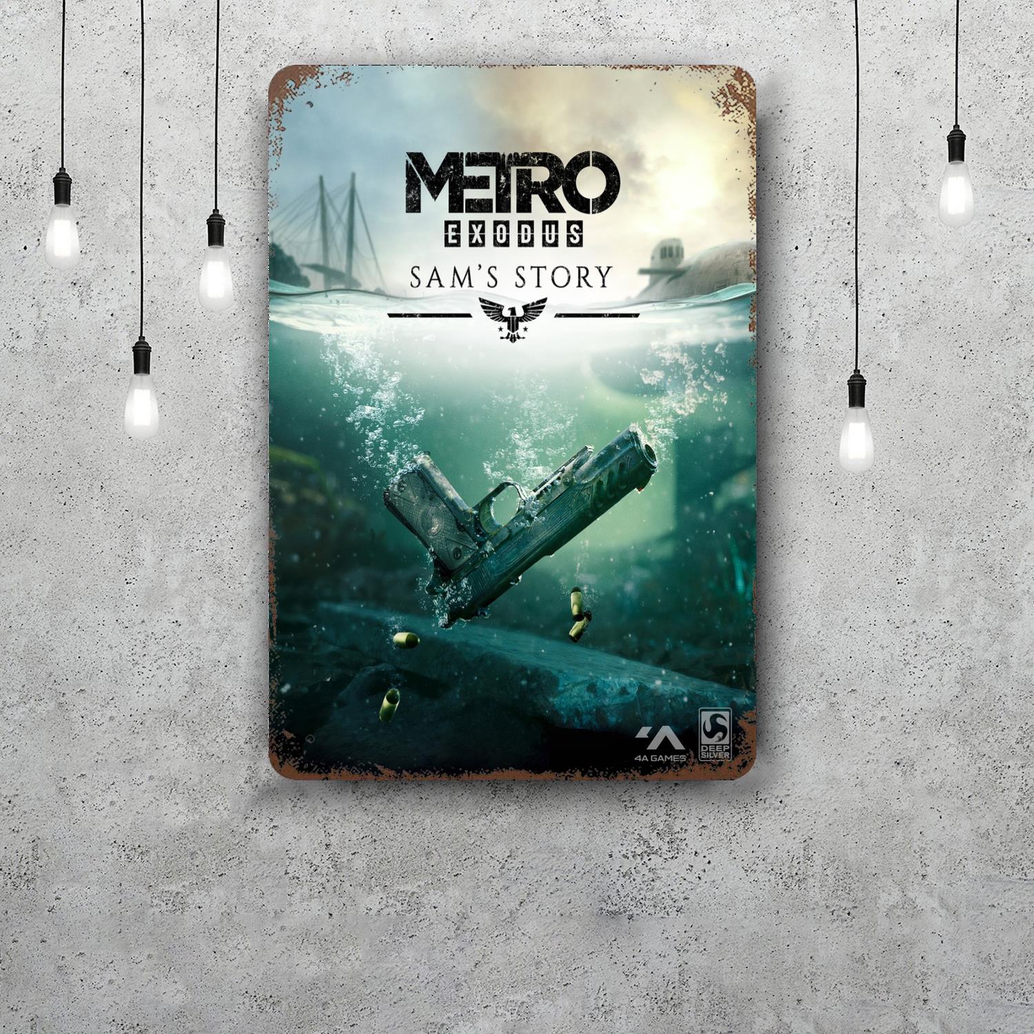 

Металлопластины Metro Exodus настенный декор Винтажные жестяные таблички Капитан Металлический плакат Декор для бара паба клуба Настенное украшение 20x30cm（7.8x11.8inch）