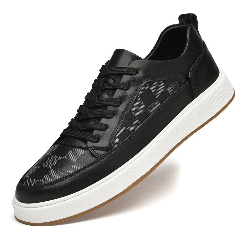 

Осенний тренд мужские мокасины дышащая коровья кожа мягкая подошва модные в британском стиле спортивная обувь повседневная обувь для скейтборда мужская 44 чёрный