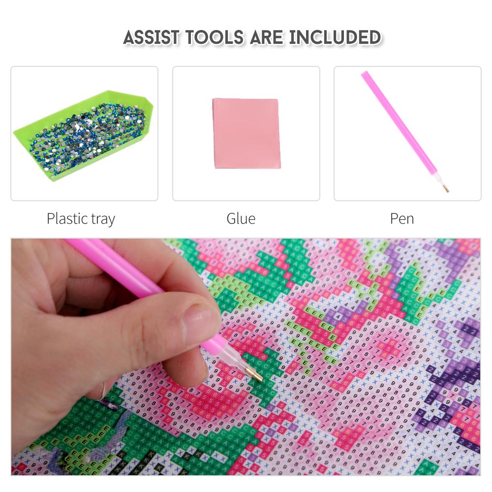 NAIYUE 31 * 15 Inches / 79 * 38cm DIY 5D Diamond Painting Kit Scenery Pattern Rhinestone Mosaic Embroidery Cross Stitch Craft Home Wall Decor