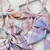 Personalized Flower Plaid Uniform Collar Flower Bow Tie Small Fresh Sailor Suit Bow KTB