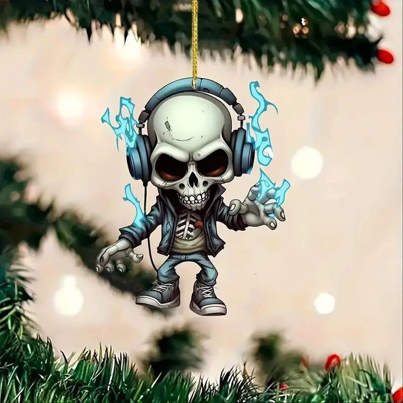 And Fun Quirky 2d Acrylic Skull Car Decoration Great For Holiday Gifts And Decor