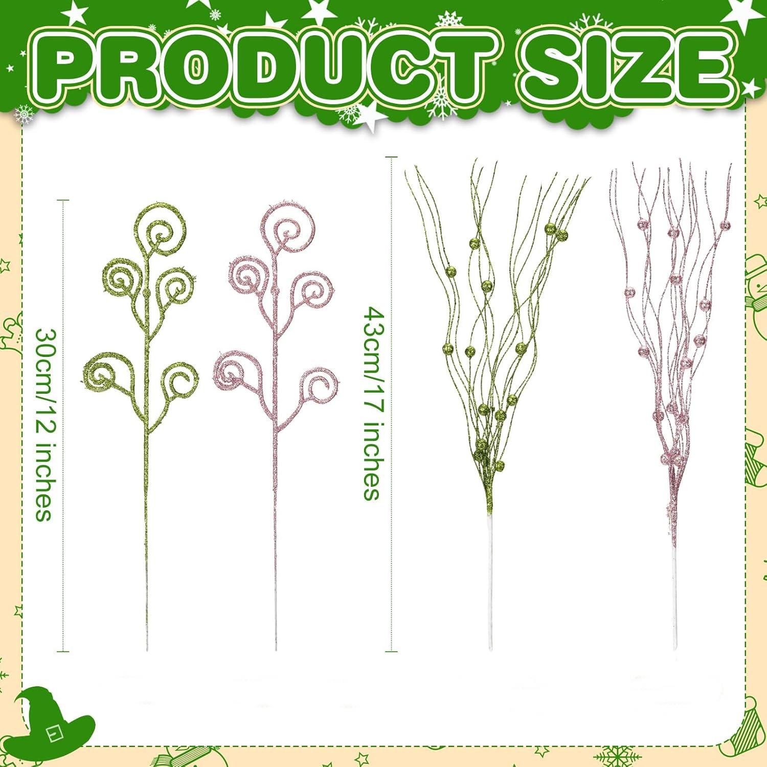 

8Pcs Pink Artificial Flowers Berry Bouquet Christmas Tree Decoration Pendant for Home Decor New Year Gift Ornaments Accessories